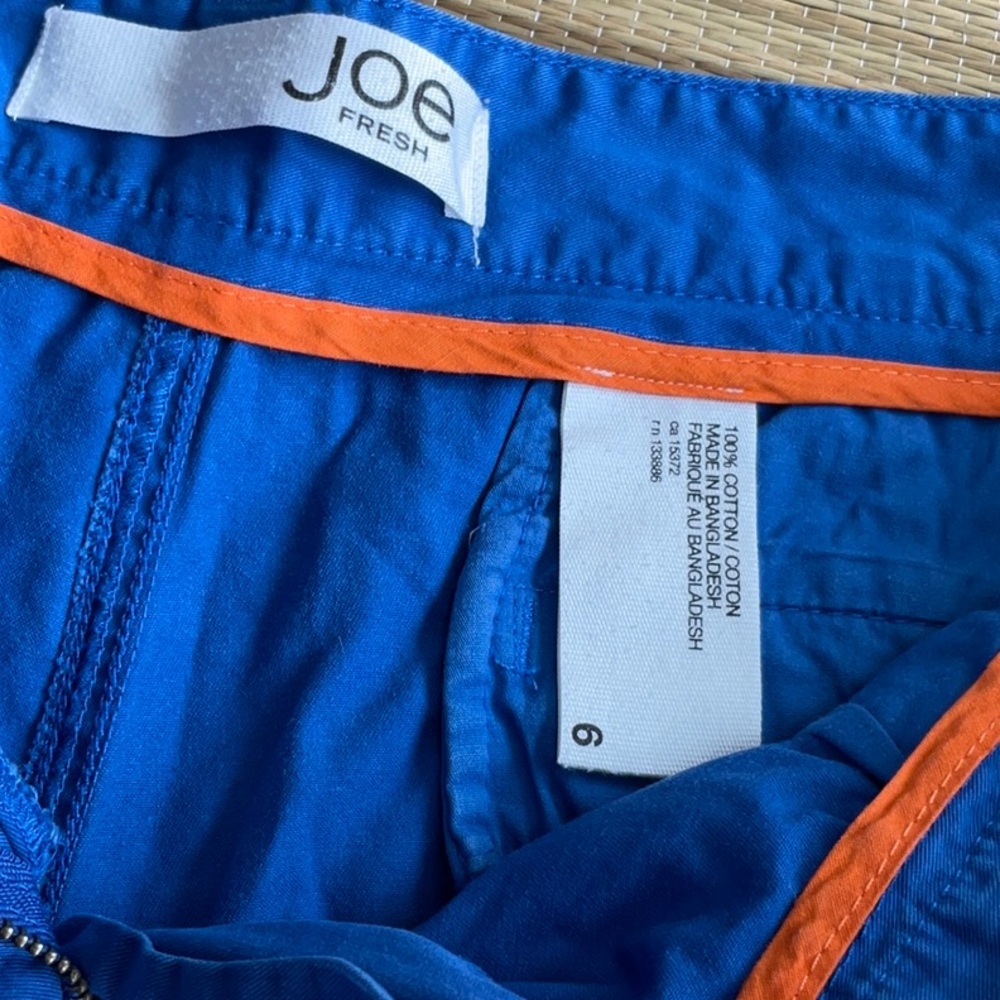 Joe Fresh Blue Women's Shorts 100% Cotton Size 6 - Picture 9 of 11